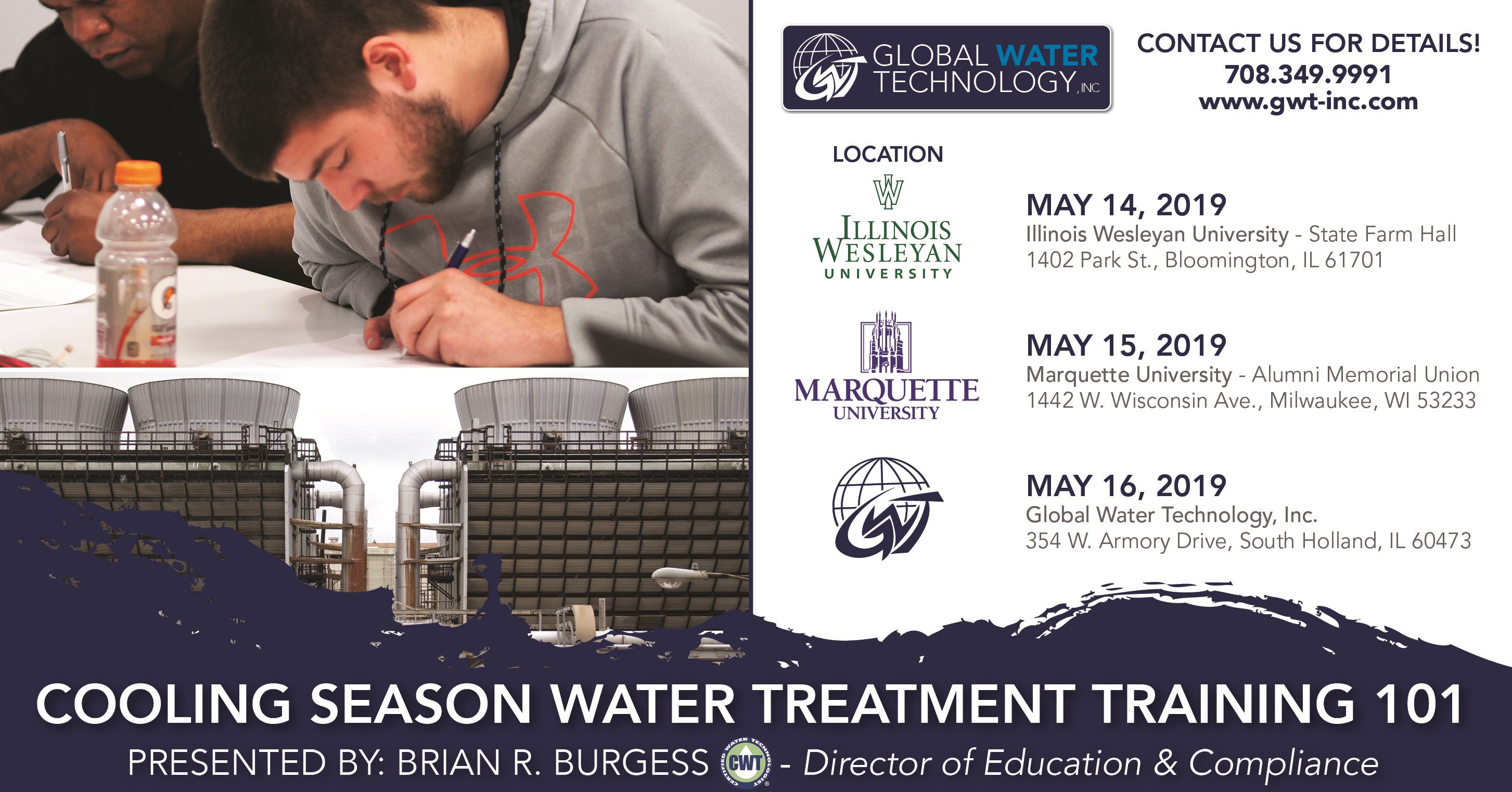 Join GWT for Spring 2019 Water Treatment Training 101 Global Water